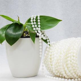 img 2 attached to White Faux Crystal Beads Roll For Weddings - 10Mm Large Pearls By BoJia