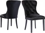 черные ретро стулья с обивкой из бархата без подлокотников - комплект из 2 штук от kmax логотип