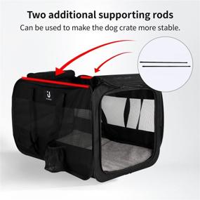 img 1 attached to 🐾 Portable Folding Playpen Carrying Case: 36"X 25"X 25" Travel Carrier for Extra Large and Medium Breed Dogs - Ideal for Outdoor and Indoor Use, Training, and Travel - Featuring Mesh Door