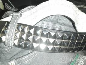 img 5 attached to Bold and Stylish: Black Medium Pyramid Studded Stud for an Edgy Look