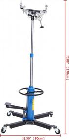 img 3 attached to 1100Lbs Telescopic Transmission Jack With 360° Swivel Wheel Lift Hoist - Honhill 2 Stage Hydraulic Jack Adjustable Height