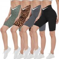 stay comfortable and stylish this summer with our 4 pack high-waisted women's biker shorts – perfect for yoga, running, and more! logo