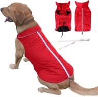 petcee waterproof winter jacket for large dogs - 4xl red dog coat for cold weather, outdoor sports & protection логотип