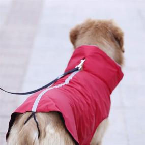 img 1 attached to PETCEE Waterproof Winter Jacket for Large Dogs - 4XL Red Dog Coat for Cold Weather, Outdoor Sports & Protection