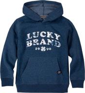 lucky brand sleeve pullover greyheather boys' clothing in fashion hoodies & sweatshirts logo