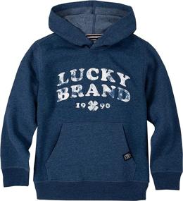 img 1 attached to Lucky Brand Sleeve Pullover Greyheather Boys' Clothing in Fashion Hoodies & Sweatshirts