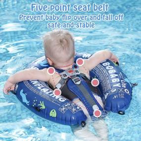 img 2 attached to HECCEI Mambobaby Self-Inflating Baby Swim Float: Upgrade Soft Waterproof Skin-Friendly Material, Compressible Folding Pool Float For Toddlers (Standard Edition Blue)