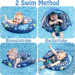 img 3 attached to HECCEI Mambobaby Self-Inflating Baby Swim Float: Upgrade Soft Waterproof Skin-Friendly Material, Compressible Folding Pool Float For Toddlers (Standard Edition Blue)