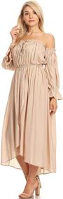 img 2 attached to Anna Kaci Womens Shoulder Renaissance Peasant Women's Clothing ~ Dresses