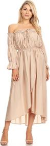 img 4 attached to Anna Kaci Womens Shoulder Renaissance Peasant Women's Clothing ~ Dresses