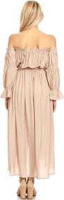 img 3 attached to Anna Kaci Womens Shoulder Renaissance Peasant Women's Clothing ~ Dresses