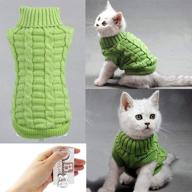 🐾 bolbove cable knit turtleneck sweater: cozy cold weather outfit for small dogs & cats logo