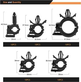 img 2 attached to 🚗 GOOACC 60Pcs Car Wire Loom Routing Clips Assortment - Universal Replacement Parts for Honda GM Mazda - 6 Sizes