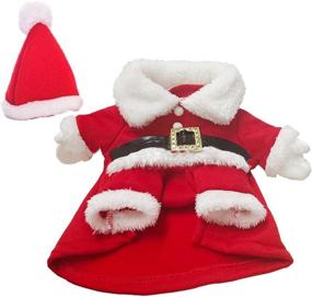 img 3 attached to Mogoko Dog Cat Christmas Santa Claus Costume: Fun Pet Cosplay Outfit with Cap, Warm Xmas Apparel