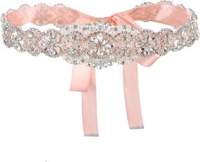 img 4 attached to Dazzle on Your Big Day with 💎 Yanstar's Silver Rhinestone Wedding Crystal Accessories and Belts