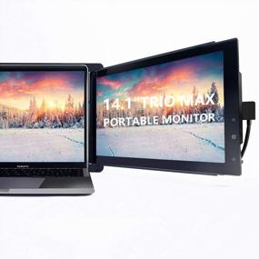 img 4 attached to Trio 14.1-inch Portable Monitor, 1920x1080P, 60Hz - Maximize Your Display Experience!