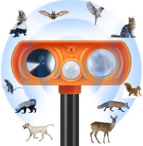 img 4 attached to 🐈 Ultimate Ultrasonic Cat Deterrent: Solar-Powered Orange Animal Chaser with Motion Sensor & Flashing Lights for Outdoor Farm, Garden, Yard – Repel Dogs, Cats, Birds