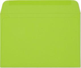 img 3 attached to Светло-зеленые пустые открытые боковые конверты 6X9 для поздравительных открыток и приглашений - упаковка из 25 штук