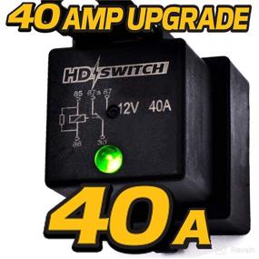 img 1 attached to 🔌 HD Switch -2 Pack- Waterproof Relay w/LED Indicator: Replacing Hella 4RD-960388-31, 4RD-960 388-22, 4RD-960 388-06 - 12VDC".