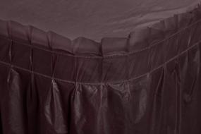 img 3 attached to Brown Plastic Tablecloth Skirt, 14 Ft. Disposable Tableskirts - 6 Count | Exquisite Solid Color