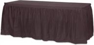 brown plastic tablecloth skirt, 14 ft. disposable tableskirts - 6 count | exquisite solid color logo