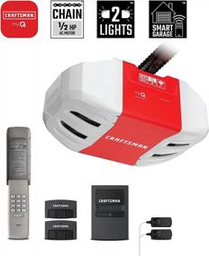 img 3 attached to Craftsman CMXEOCG472 1/2 HP Chain Drive Smart Garage Door Opener With MyQ Smartphone Control And Wireless Keypad - Red