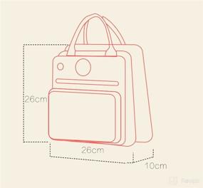 img 2 attached to Compact Pink Waterproof Diaper Bag: Practical Tote Backpack for Babies