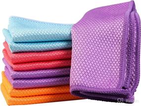 img 4 attached to Comfures Fish Scale Microfiber Cleaning Cloth Set of 5 - Polishing Cloth for Optimal Cleaning