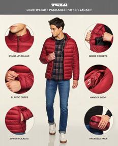 img 2 attached to Stay Warm And Stylish With TSLA Men'S Water-Resistant Lightweight Packable Puffer Jacket