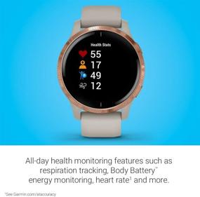 img 1 attached to Garmin Venu: Rose Gold GPS Smartwatch with Music, Body Energy Monitoring, and Animated Workouts
