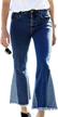 flaunt your style with longbida's high waisted bell bottom jeans for women logo