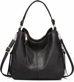img 4 attached to Large Leather Hobo Purse With Tassel - Real Hobo Bags For Women, Stylish Purses And Handbags