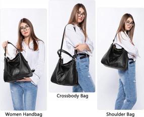 img 3 attached to Большой кожаный кошелек Hobo с кисточкой - Настоящие сумки Hobo для женщин, стильные кошельки и сумки