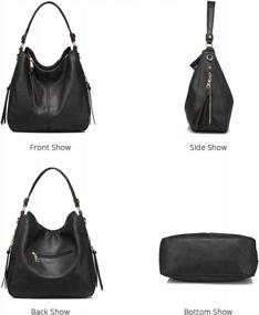img 2 attached to Large Leather Hobo Purse With Tassel - Real Hobo Bags For Women, Stylish Purses And Handbags