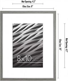 img 3 attached to Americanflat 8X10 Grey Picture Frame - 5X7 Mat & 8X10 No Mat - Horizontal/Vertical Wall/Tabletop Display