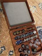 img 1 attached to Dragon-Patterned Hexagonal Walnut Dice Box With Magnetic Lid For Convenient Storage Of 7-Die Polygonal D&D Dice - UDIXI Wooden DND Dice Set Box review by Tyler Spencer