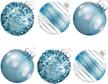 shatterproof clear plastic christmas ball ornaments - 80mm/3.15" large hanging decorations for xmas trees and parties, set of 6 in baby blue logo