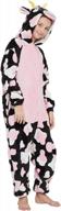 детский костюм животного, пижама для девочек: calanta cow onesie one piece, косплей, хэллоуин, рождество, плюшевая одежда для сна логотип