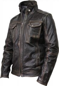 img 3 attached to Mens Genuine Sheepskin Leather Jacket Vintage Distressed - Brandslock