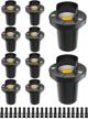 zuckeo 10w outdoor low voltage led landscape lights for pathways, gardens, and driveways - waterproof and easy to install (10pack) logo
