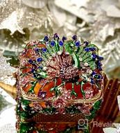 img 1 attached to YU FENG Mini Jeweled Enameled Dresser Trinket Box With Mirror: Perfect For Collectible Jewelry And Rings review by Casey Stevens