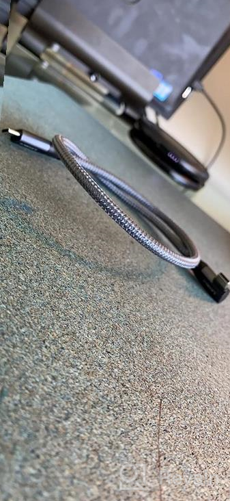 img 1 attached to LEIRUI Right Angle USB C Cable: 100W PD, 20Gbps Data Transfer, 4K@60Hz Video - Thunderbolt 3/4 Compatible For Oculus Quest, IMac, MacBook Etc. review by Alex Webster
