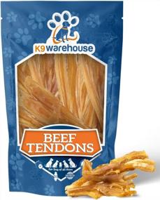 img 4 attached to K9Warehouse 6-Pack Of Single Ingredient Long Lasting Beef Tendon Chews For Dogs - Rawhide Alternatives For Small, Medium And Large Dogs (6”-11”)