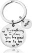 show mom love on her birthday: lanma mother's day keychain gift from daughter celebrating everything she helped you become logo