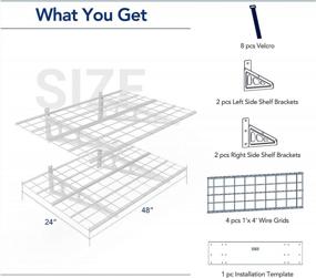 img 2 attached to Maximize Your Garage Space With FLEXIMOUNTS 2-Pack 2X4Ft Wall Shelf Storage Rack - White