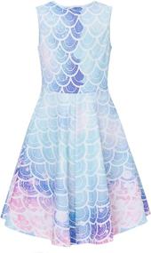 img 3 attached to 👗 RAISEVERN Aquatic Printed Dresses: Vibrant Girls' Clothing at its Finest!