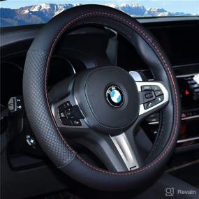 img 1 attached to ISTN 2018 New Car Steering Wheel Cover Comfort Durability Safety Case (14 Interior Accessories