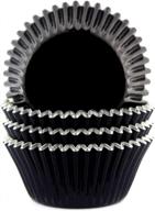 🎃 eoonfirst металлические черные футляры для кексов - хэллоуинские кексы на вечеринку, упаковка из 100 штук, стандартный размер логотип
