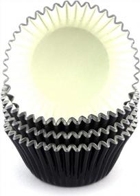 img 3 attached to 🎃 Eoonfirst Metallic Black Cupcake Liners - Halloween Party Baking Cups, Pack of 100, Standard Size