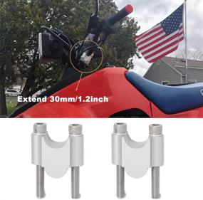 img 3 attached to PETCHOR Handlebar Motorcycle Compatible Scooter Silver